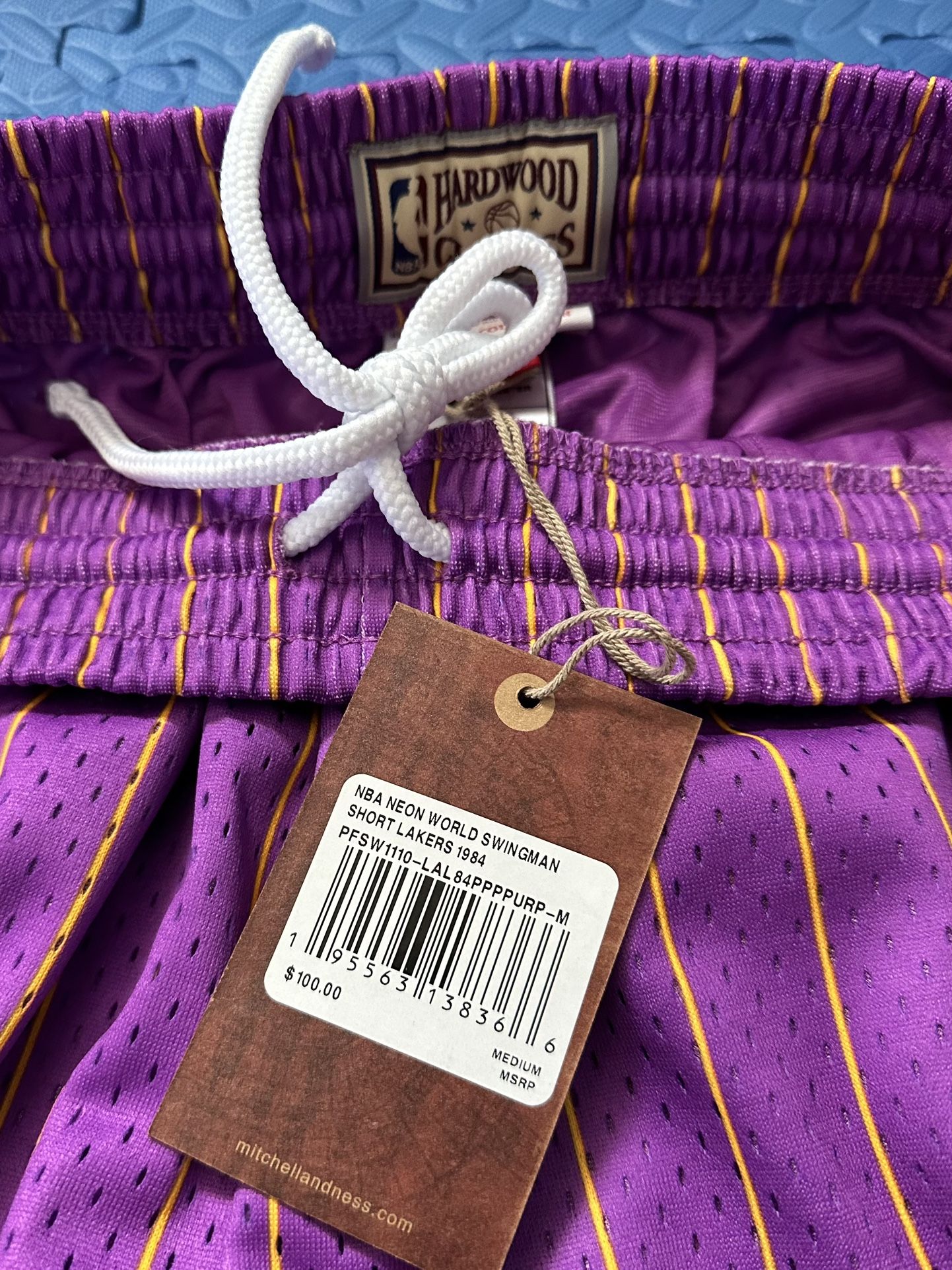 MITCHELL NESS LA LAKERS NEON WORLD SWINGMAN SHORTS