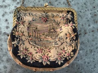 Vintage 1940s tapestry purse