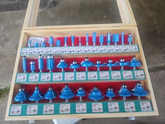 35 pc 1/4" router bit set