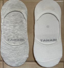 Brand New 2 pairs Tahari Women's No-Show Socks – Gray & White