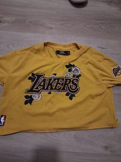 Pro Standard NBA Los Angeles Lakers Floral Crop Top - Size XS