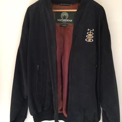 RARE BOMBER JACKET ACADEMY AWARDS OSCARS 2000 72ND FAUX SUEDE Dark Blue LARGE  2000 Vintage Academy 72nd Awards Bomber Jacket O