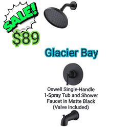 Glacier Bay

Oswell Single-Handle 1-Spray Tub and Shower Faucet in Matte Black (Valve Included)

