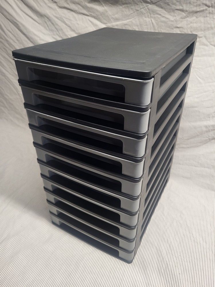 10 Drawers Storage Container Black And Grey Excellent For Lego Toys Craft