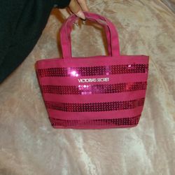 Victoria’s Secret Sequin Tote Bag – Hot Pink