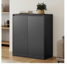 32"W DIY Modular Storage Cabinet, 2-Door Freestanding Base Cabinet Flexible Modular Design, Mix-and-Match Layout, Adjustable Shelves, Enclosed Storage