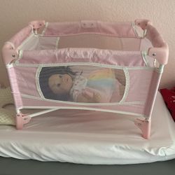 target baby doll and crib