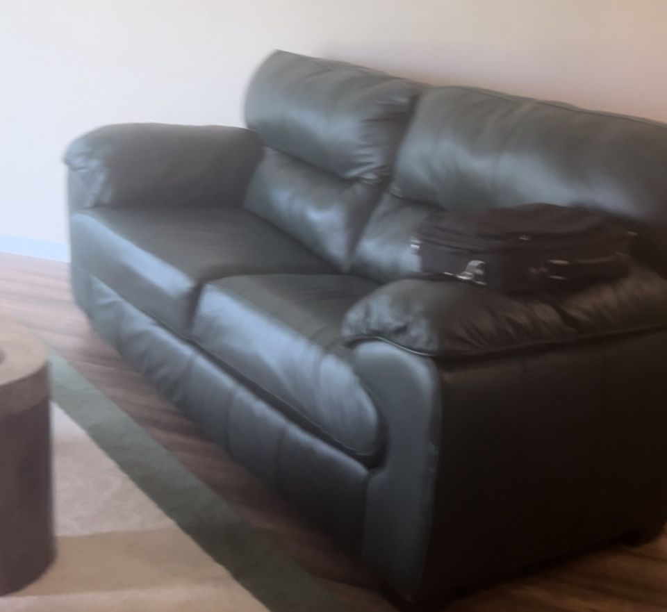 Green Lane Leather 3 Seater Couch