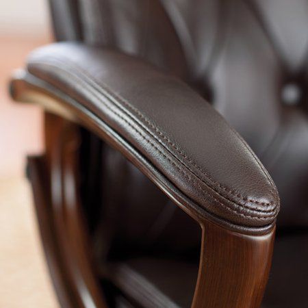 NEW Executive Office Chair Bonded Leather Desk Seat Luxurious Computer Elegant Rolling Laptop Working Seating Work Station Soft Brown *βREADβ*