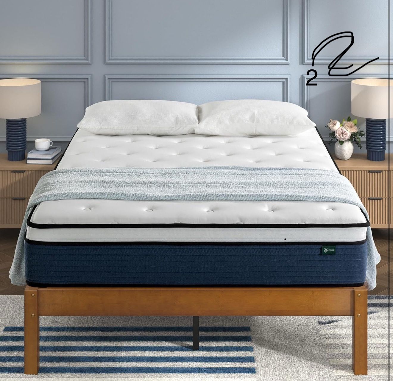 Zinus 10 Inch Comfort Support Hybrid Mattress King