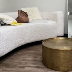 White Boucle Couch 
