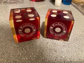 Fabulous Las Vegas Oversize Acrylic/Lucite Dice, Vintage!