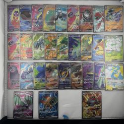  This lot of 29 Pokemon TCG Japanese Full Art EX SR cards features a variety of characters such as Altaria, Scizor, Magnemite, Kangaskhan, and Magneto
