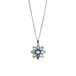 Sterling Flower Pendant Necklace