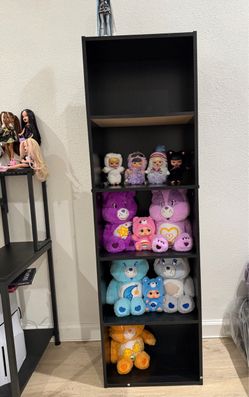 Black 5-Cube Storage Bookshelf