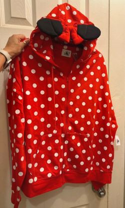 Really cute Disney Minnie Mouse Polka Dot Zip-Up Hoodie