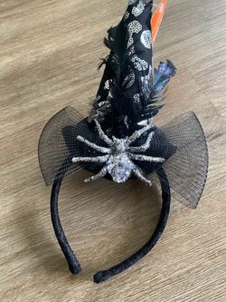 Halloween Witch Hat Headband with Spider