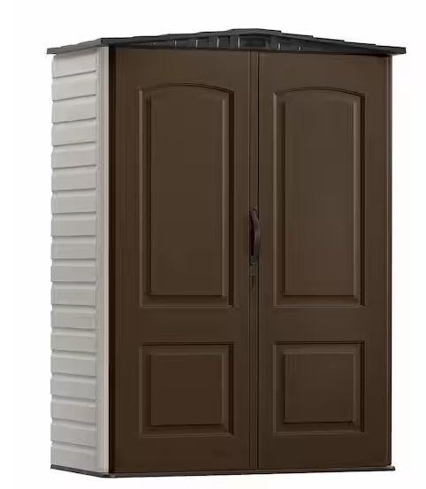 Rubbermaid 2 ft. 4 in. x 4 ft. 8 in. Small Vertical Resin Storage Shed