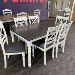 White Dining Kitchen Table Set 