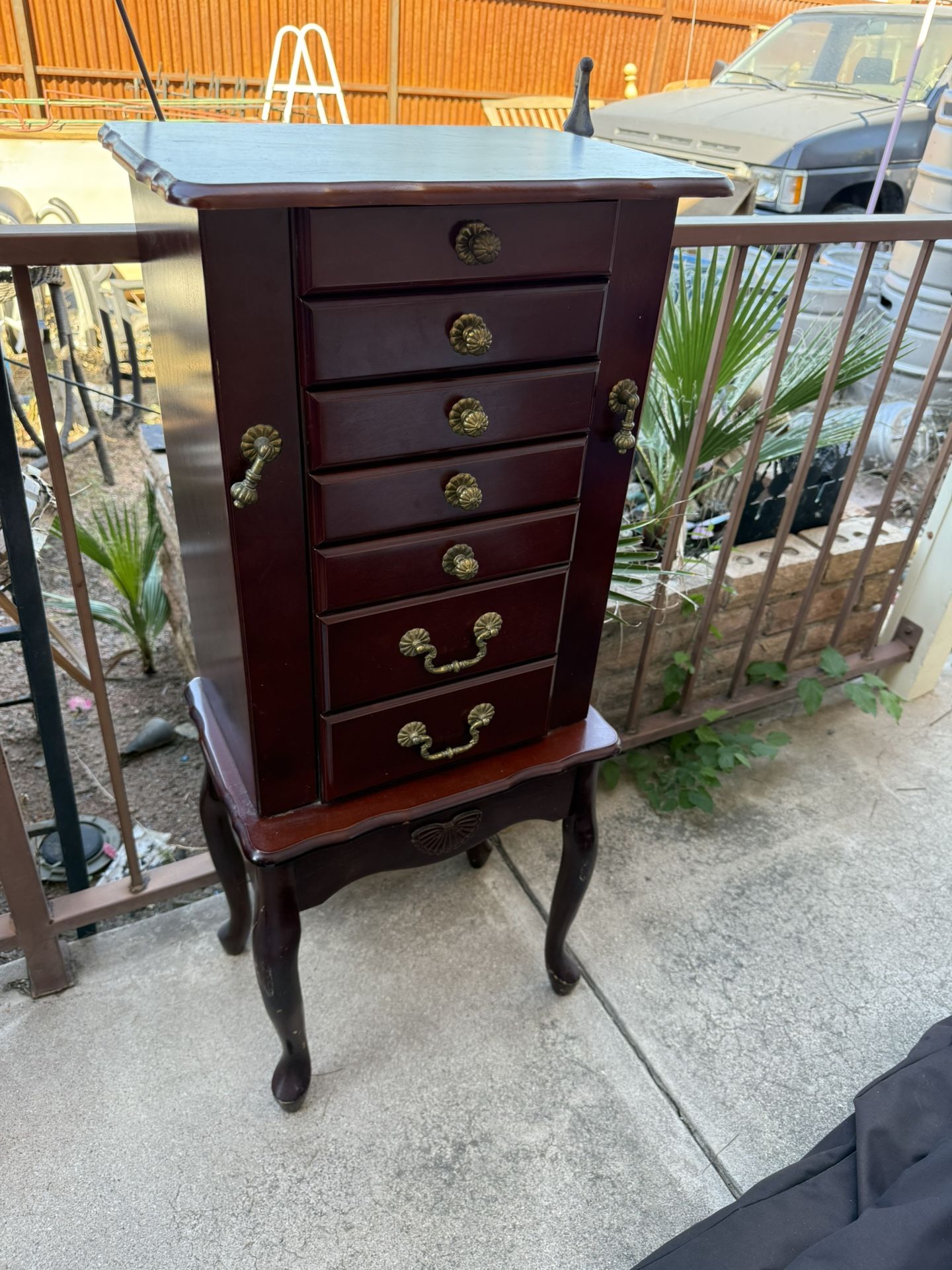 Vintage Standing Jewelry Chest / Armoire