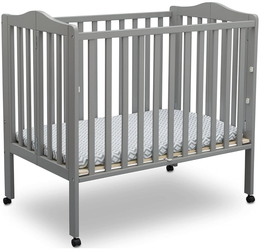 Folding Portable Mini Baby Crib - Grey - Excellent Condition