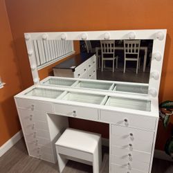 55” White Vanity