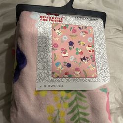 Hello Kitty And Friends Plush Throw 