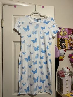 Blue Butterfly Fly Dress