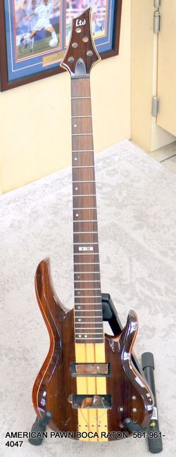 ESP LTD B-5E Mahogany  Natural Satin body  "wood "  only For restoration AS IS Wood part only 