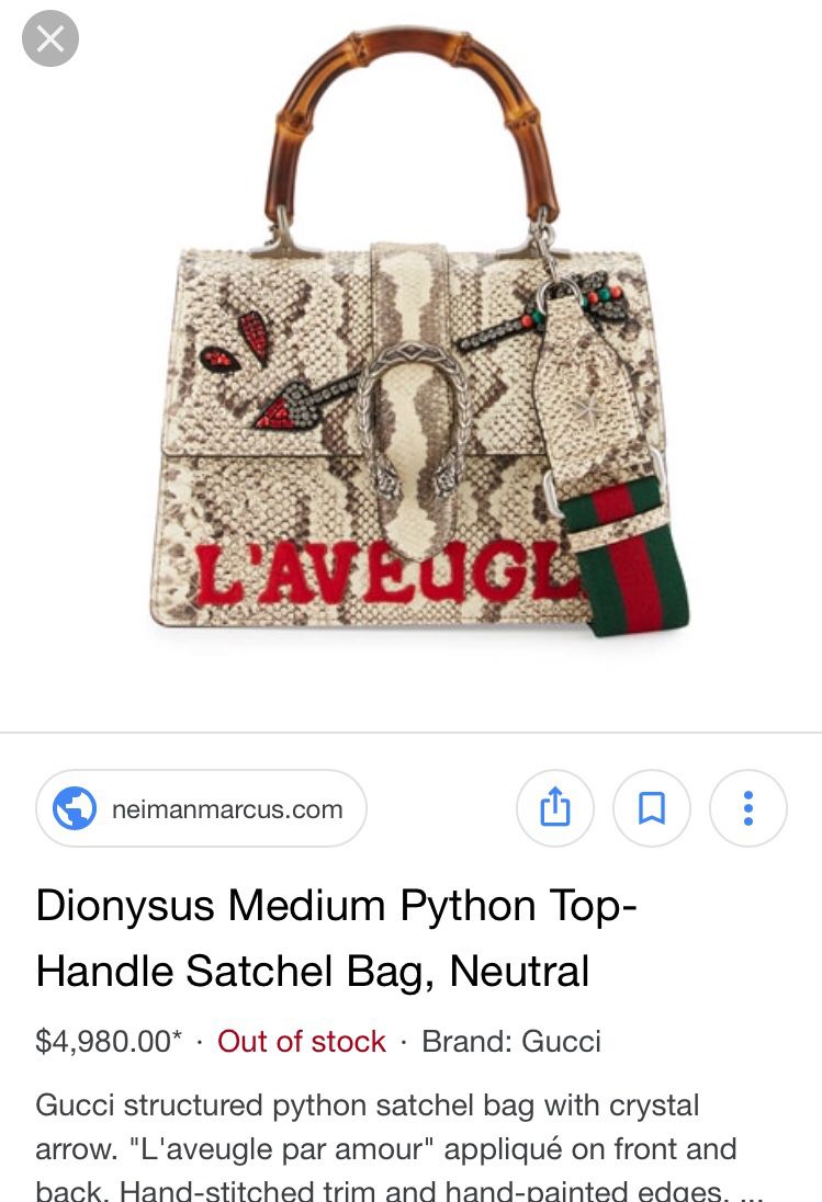 Gucci python bag