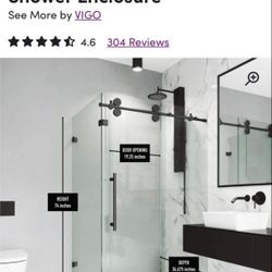 Complete Shower Glass Set Up. 3x4 Shower 