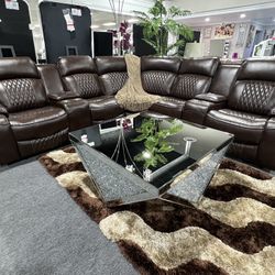 Power Recliner Sectional 