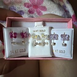 Aretes de teléfono Oro 14k