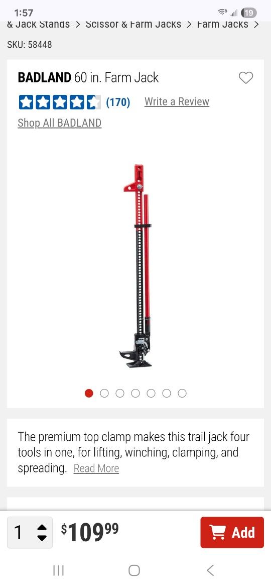 Badlands Farm Jack 60 In.