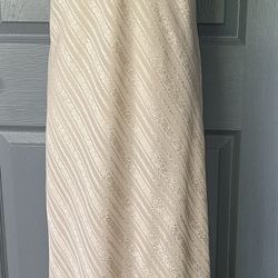 NEIMAN MARCUS 100% Silk Ivory Lined Long Nightgown Lingerie. Medium. 