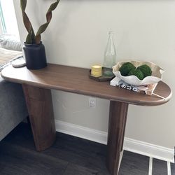 Paden Solid Acacia Wood Console Table 51” W