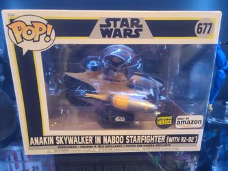 Funko Pop! Rides: Star Wars - Anakin Skywalker in Naboo Starfighter #677 (Amazon Exclusive)