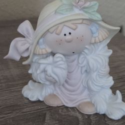 Bumpkin Girl Playing Dress Up figurine