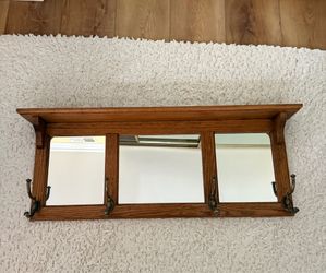 Wood Mirror Rack Shelf