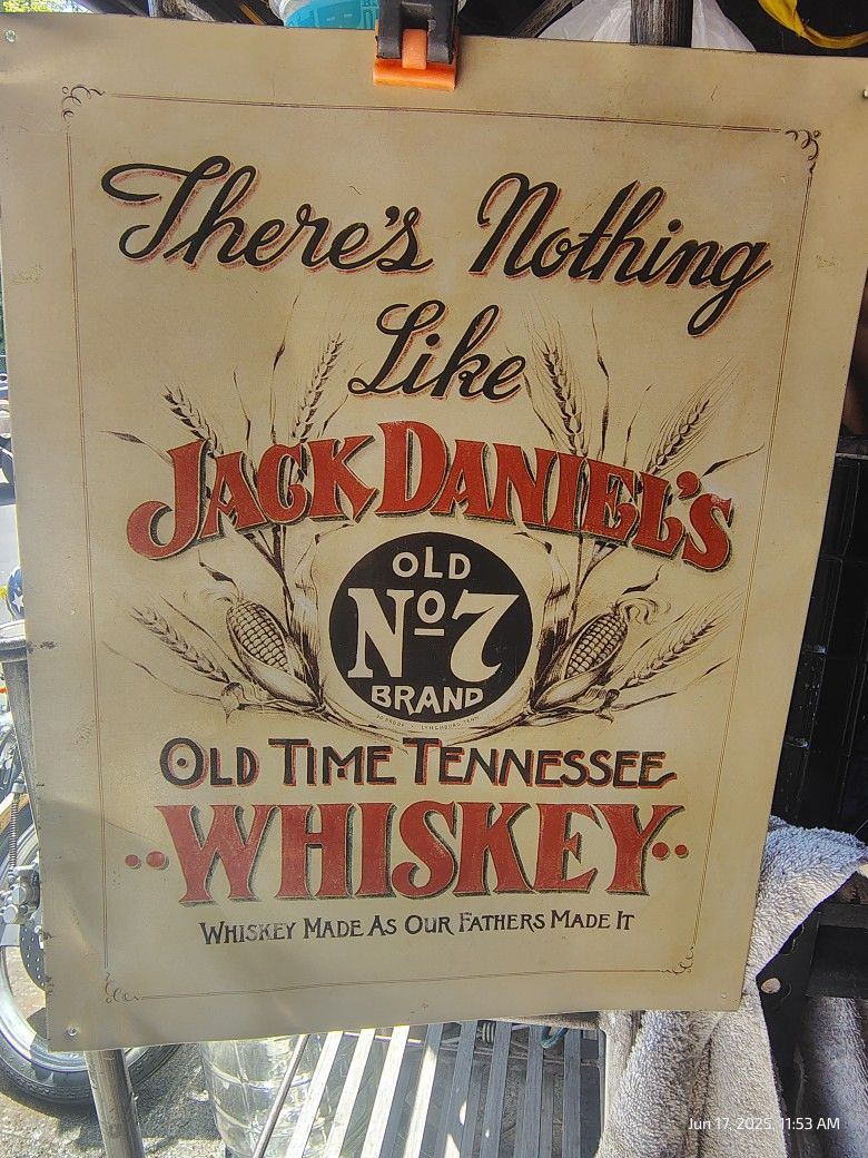 Old No7 Brand Old Time Whiskey Aluminum Sign