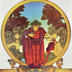 KNAVE OF HEARTS Original Vintage Fine Art Print Maxfield Parrish Deco Nouveau Artist Antique Collectible Neoclassical Allegory Allegorical Painter