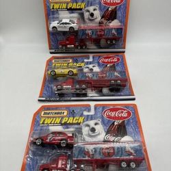 3 VTG Trio of Coca Cola Matchbox Cars & Trucks