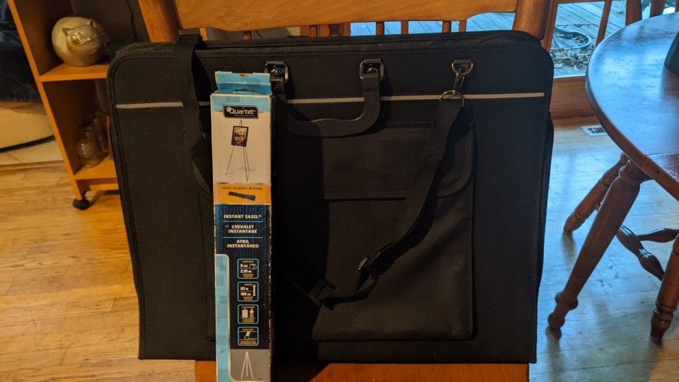 Artist Portfolio Case & Foldable Instant Easel...