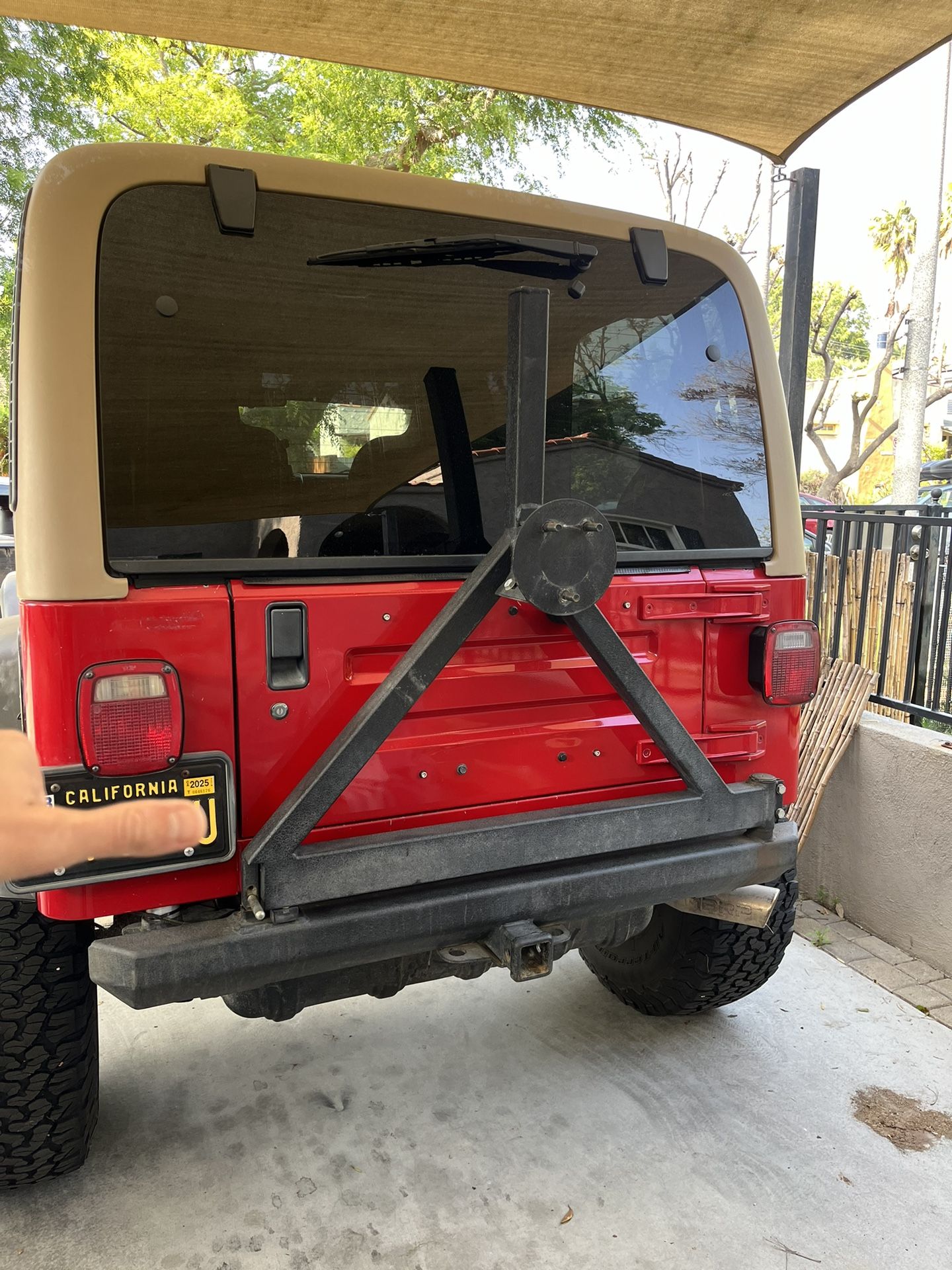 Wrangler TJ Bumper Spare Tire Carrier 