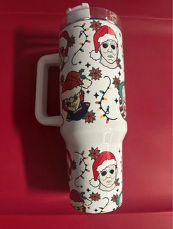 40oz Stanley dupe Spooky Christmas Theme