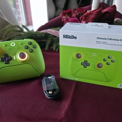 8bitdo Ultimate 2 Lime Green Wireless Controller for Windows PC and Android