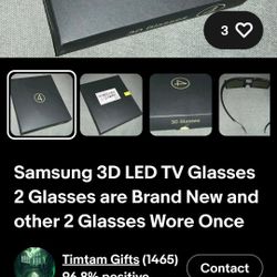 Samsung 3D LED TV Glasses 2 Glasses are Brand New and other 2 Glasses 