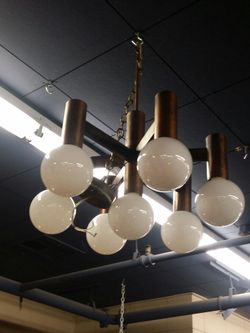 Rare 1962 signed Morrison Lighting Mid Century light Fixture 