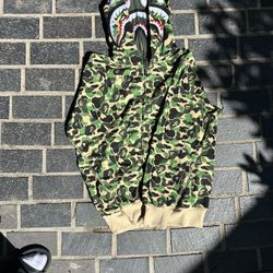 Bape Camo Shark Double Hoodie 