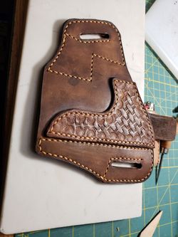 Glock Leather Holster OWB hand stitched